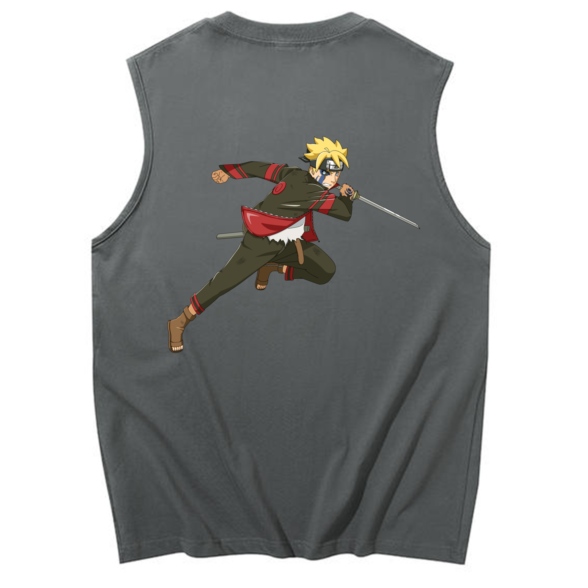 （画像用） NARUTO -ナルト- うずまき ボルト Uzumaki Boruto コットン100％タンクトップ（背面プリント）